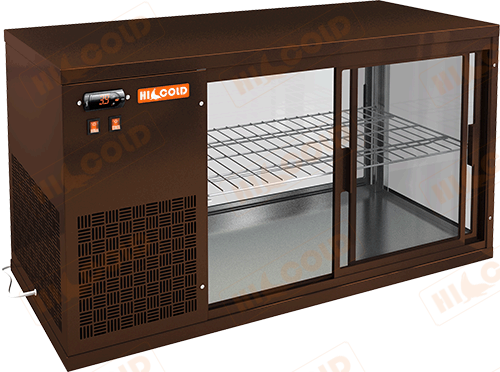 Настольная холодильная витрина HICOLD VRL 1100 L Brown